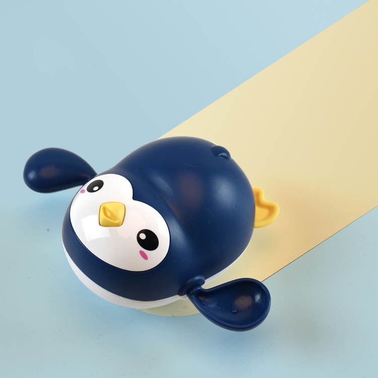 Kawaii Baby Bath Toy – Wind-Up Swimming Penguin Set