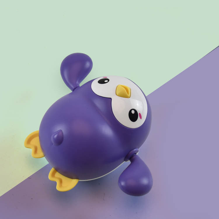 Kawaii Baby Bath Toy – Wind-Up Swimming Penguin Set