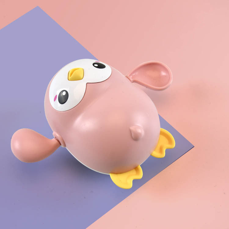 Kawaii Baby Bath Toy – Wind-Up Swimming Penguin Set
