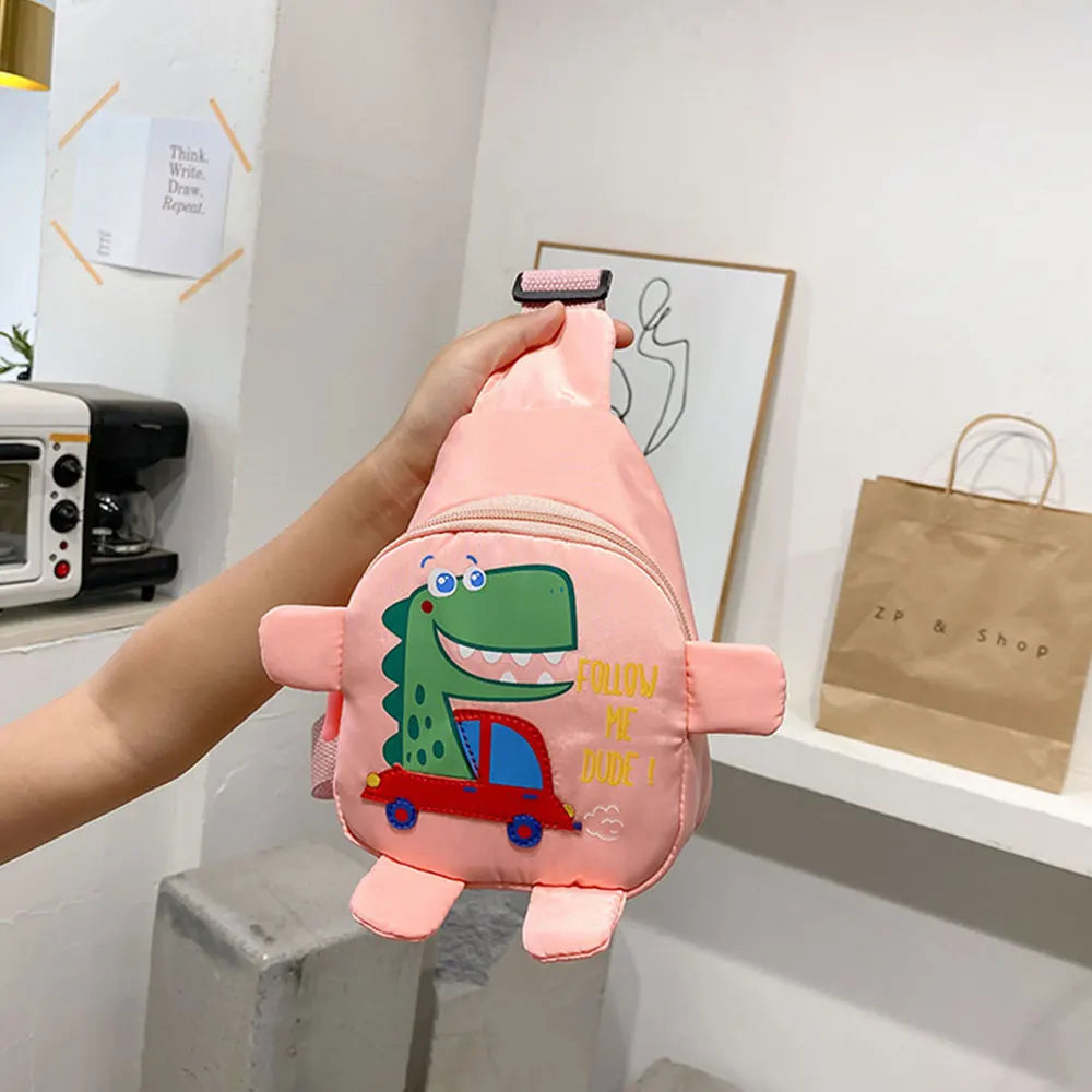 Cartoon Dinosaur Toddler Bag – Unisex Mini Crossbody Backpack for Kids