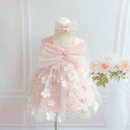 Baby Girl Vintage Princess Dress – Classic Royal Style for Special Occasions