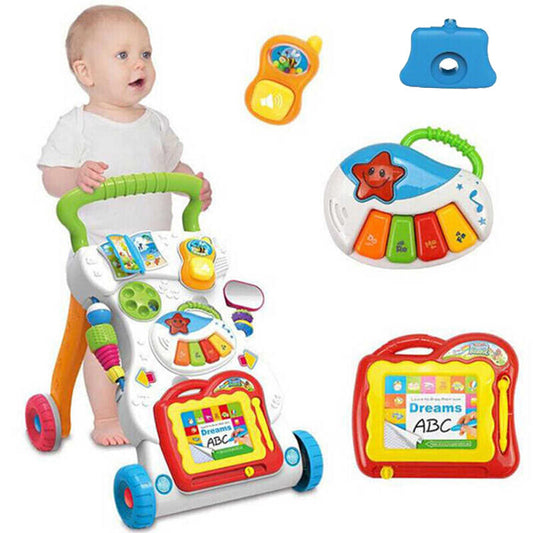Baby Stroller Walker Toy – Multifunctional Musical Learning Trolley