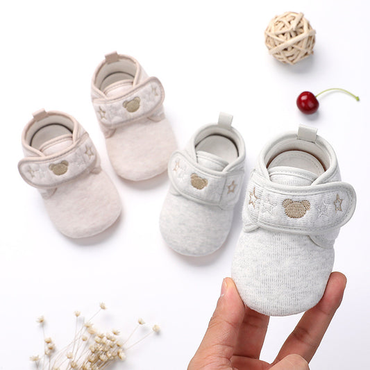 Shu Cotton Embroidered Baby Shoes – Soft Traditional Style for Infants