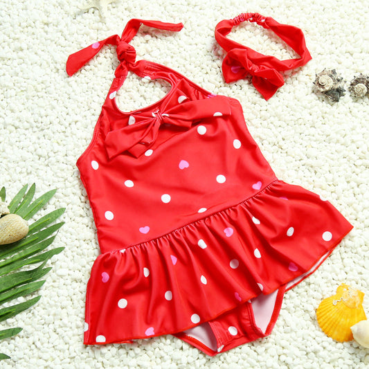 Cute Baby Girls One-Piece Swimsuit with Skirt – Infant & Toddler Swimwear for Dance & Pool