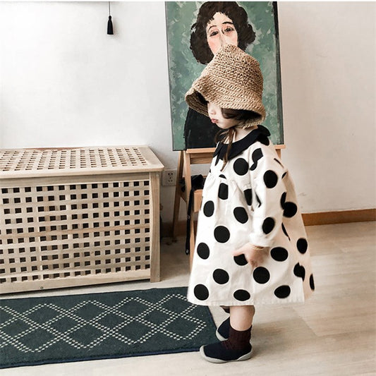 Western-Style Polka Dot Baby Girl Dress – Cute Doll Skirt Outfit