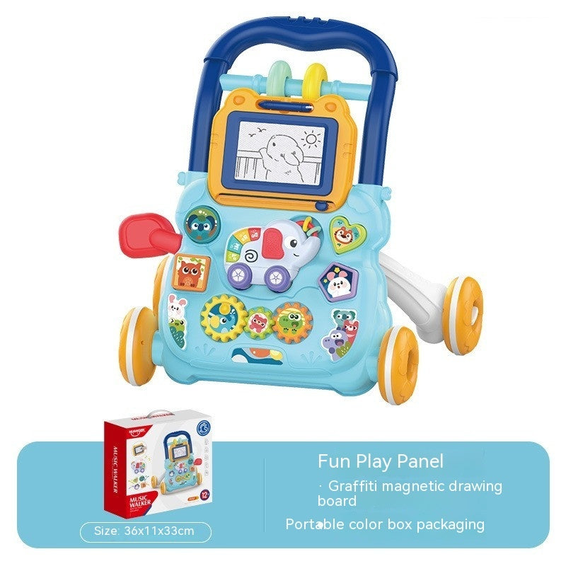Multi-Functional Baby Music Walker – Anti-Flip Hand Push Toy