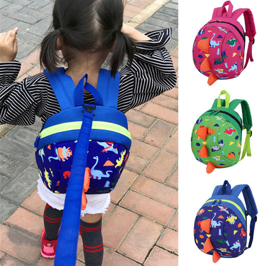 Lovely Children's Small Schoolbag with Traction Rope – Anti-Lost Shoulder Knapsack for Boys & Girls