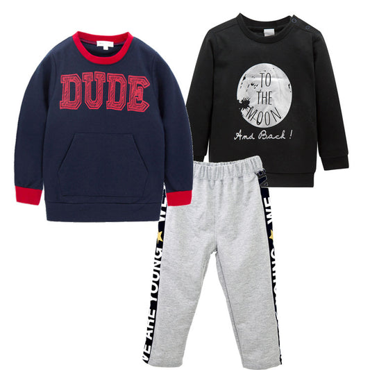 Spring & Summer Baby Romper Suit Set – 3-Piece Infant Outfit for Boys