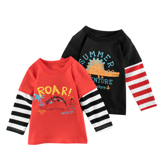 Boys Fake Two-Piece T-Shirt – Stylish Baby Clothes for Toddlers & Kids
