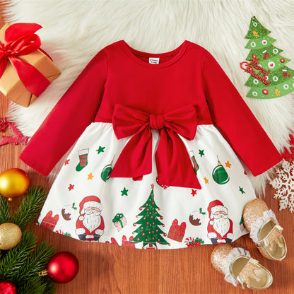PatPat Christmas Baby Girl Dress – Festive Holiday Outfit for Infants | Winter Party Clothes