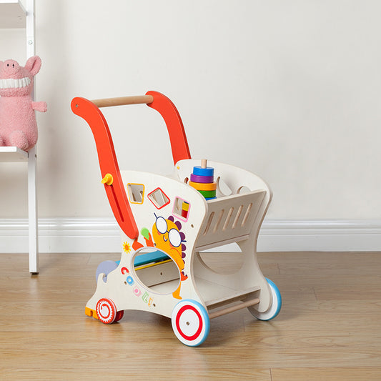 Wooden Pull Walker for Children – Classic Walking Aid to Support Early Steps