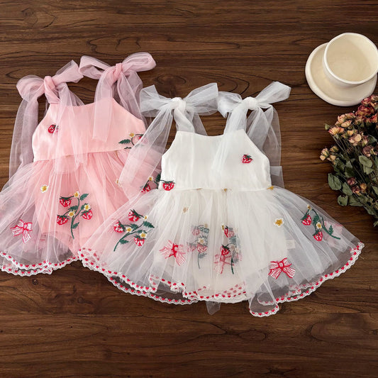 Sleeveless Baby Girl Mesh Princess Dress – Elegant Toddler Party Outfit