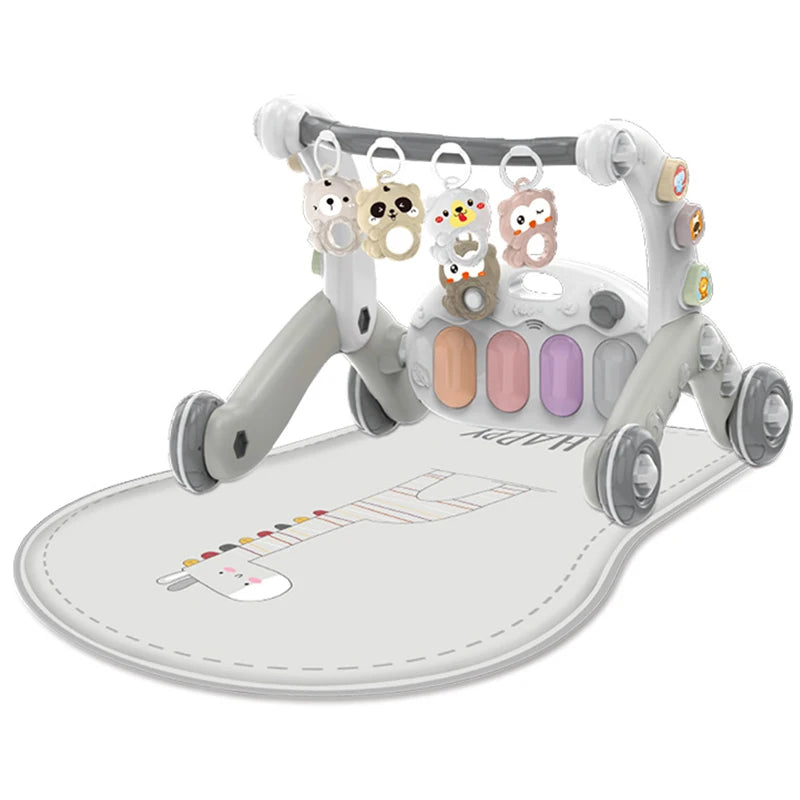 2-in-1 Baby Walker – Music & Light Fitness Frame with Pedal Piano for Early Learning