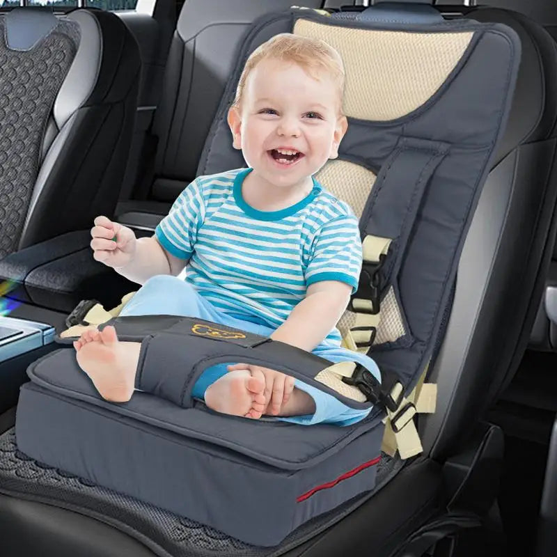 Portable Booster Car Seat – Safety Belt Design for Kids Dining Chair & Shopping Cart Mat