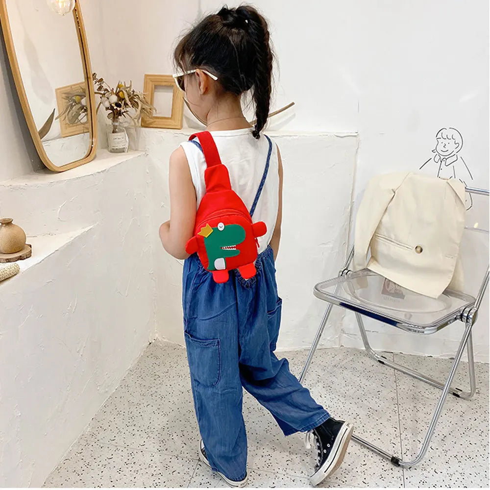 Cartoon Dinosaur Toddler Bag – Unisex Mini Crossbody Backpack for Kids