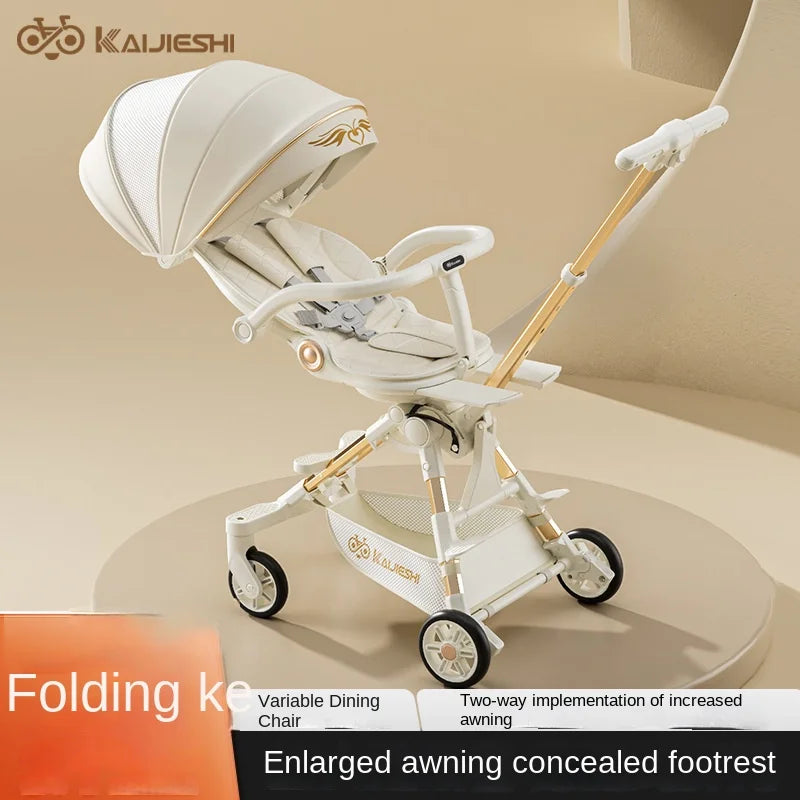 Children's Stroller – 3 Modes, Two-Way Folding, Sit, Lie & Sleep Baby Carriage