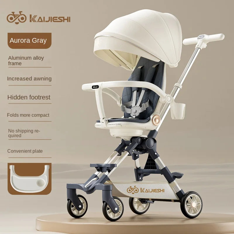 Children's Stroller – 3 Modes, Two-Way Folding, Sit, Lie & Sleep Baby Carriage