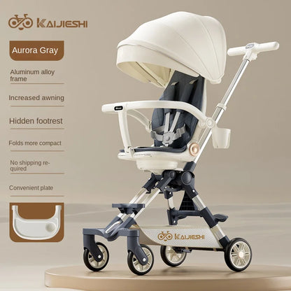 Children's Stroller – 3 Modes, Two-Way Folding, Sit, Lie & Sleep Baby Carriage