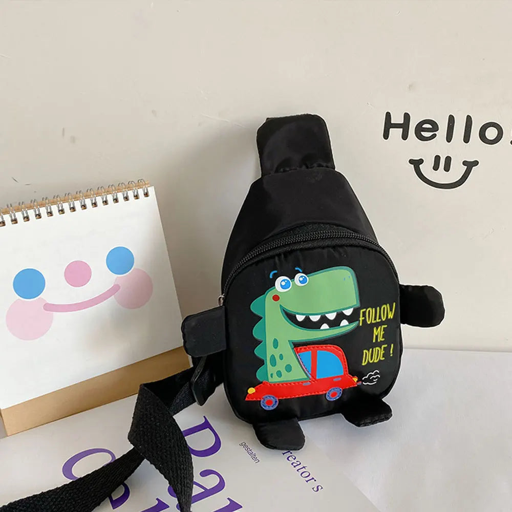 Cartoon Dinosaur Toddler Bag – Unisex Mini Crossbody Backpack for Kids