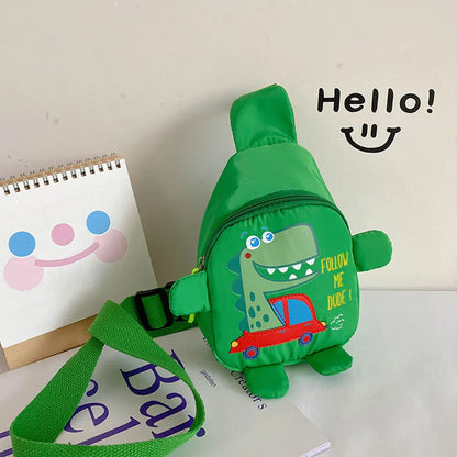 Cartoon Dinosaur Toddler Bag – Unisex Mini Crossbody Backpack for Kids