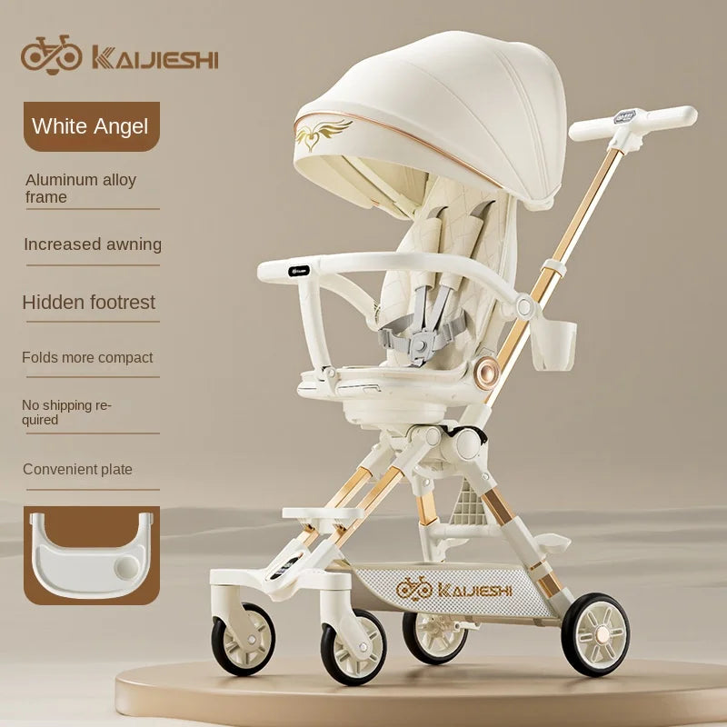 Children's Stroller – 3 Modes, Two-Way Folding, Sit, Lie & Sleep Baby Carriage
