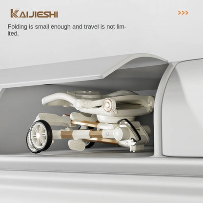 Children's Stroller – 3 Modes, Two-Way Folding, Sit, Lie & Sleep Baby Carriage