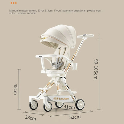 Children's Stroller – 3 Modes, Two-Way Folding, Sit, Lie & Sleep Baby Carriage