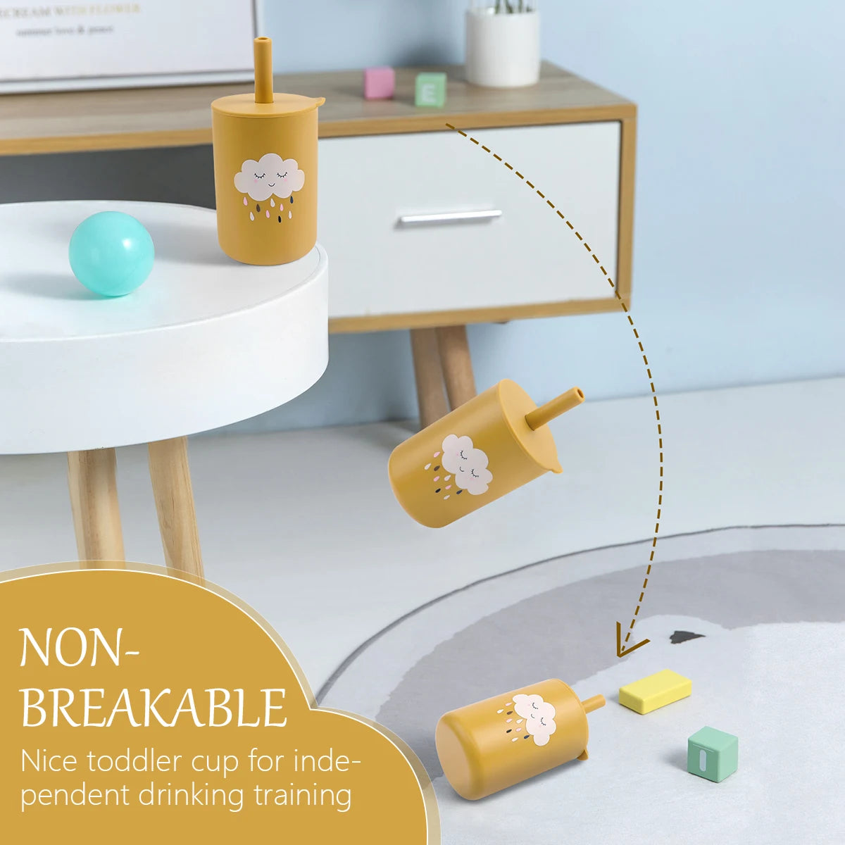 TYRY.HU Silicone Baby Plate – Cartoon Suction Bowl for Toddler Feeding