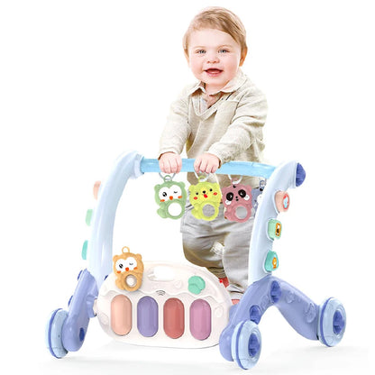2-in-1 Baby Walker – Music & Light Fitness Frame with Pedal Piano for Early Learning