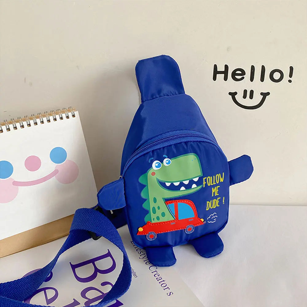 Cartoon Dinosaur Toddler Bag – Unisex Mini Crossbody Backpack for Kids