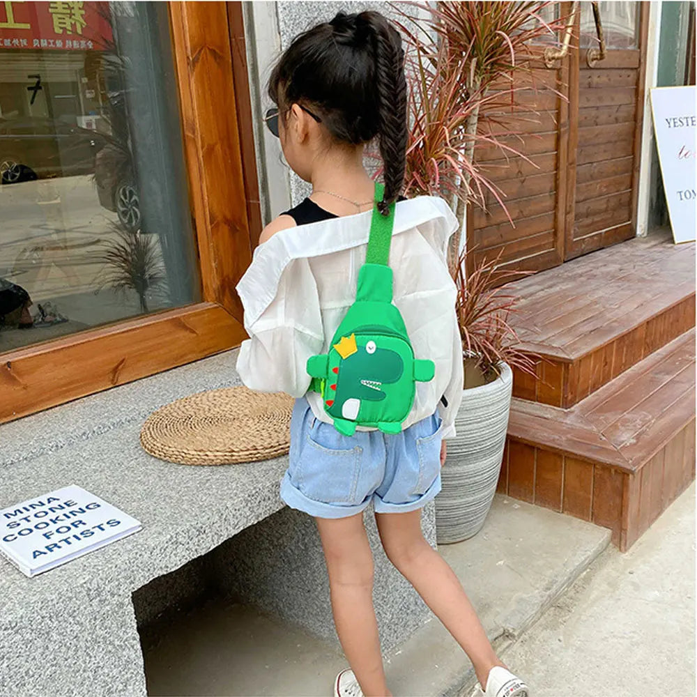 Cartoon Dinosaur Toddler Bag – Unisex Mini Crossbody Backpack for Kids