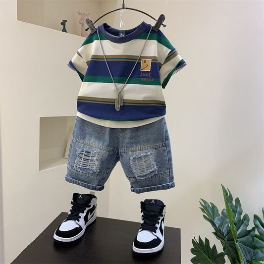 Summer PU Handsome Baby Clothes – Stylish & Fashionable Kids Outfit