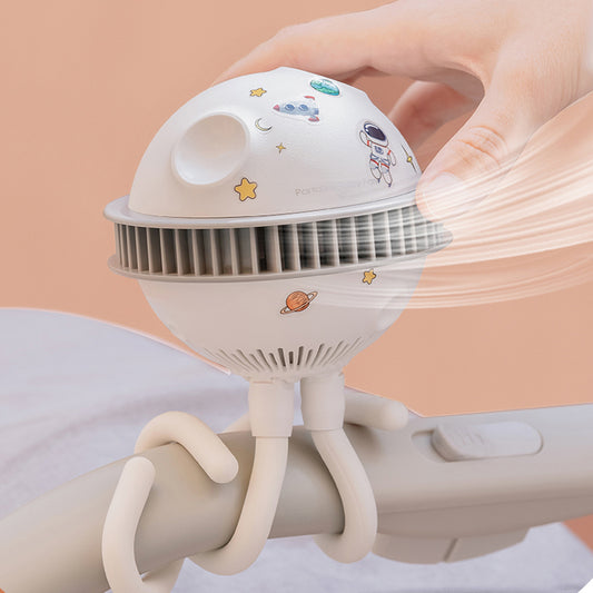 Baby Stroller Bladeless Fan – Safe & Quiet Cooling for Your Little One