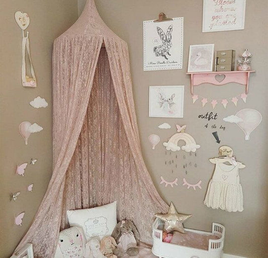 Summer Lace Crib Mosquito Net – Bed Curtain & Play Tent Combo