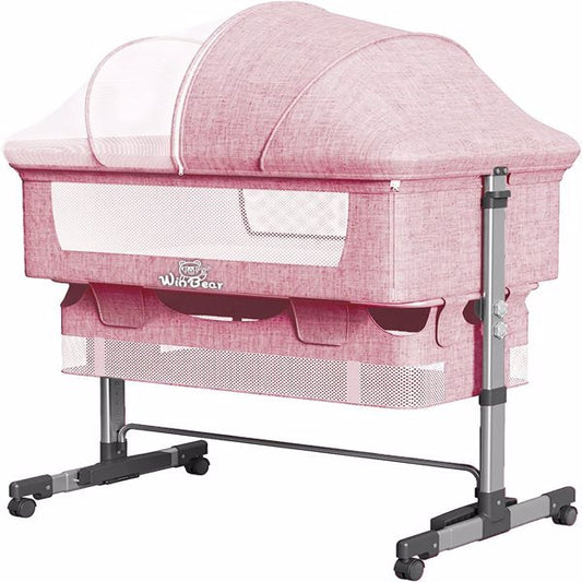 3-in-1 Bedside Crib – Convertible Baby Bassinet, Co-Sleeper & Portable Crib