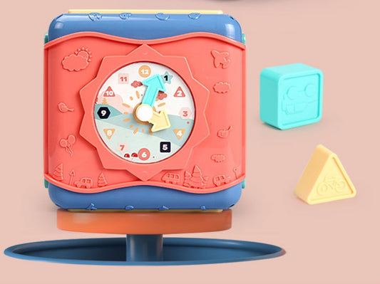 6-Sided Baby Activity Toy Cube – Educational Learning Play Center with Lights, Music & Shapes
